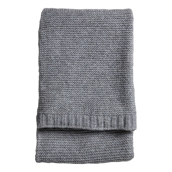 Chunky Knitted Throw - Grey