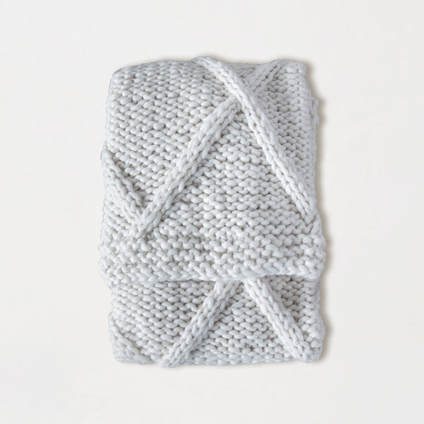 Chunky Knit Throw - White