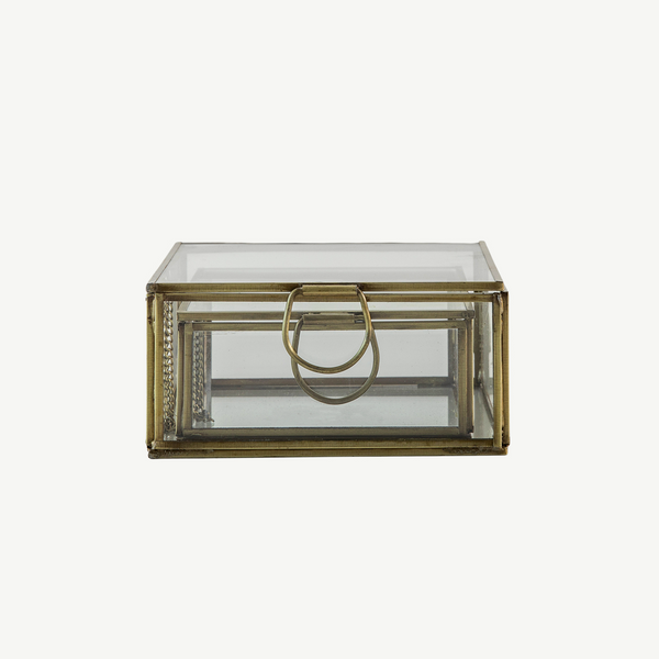 Jardin Glass Boxes - Brass