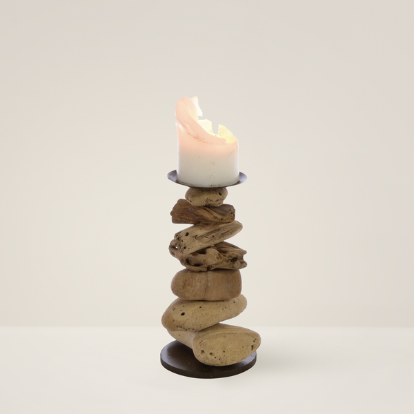 Driftwood Stacked Candle Holder