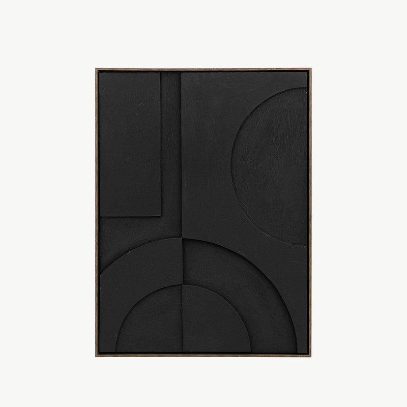 Arch Abstract Relief Art - Black