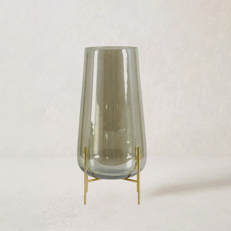 Anna Vase With Stand - Green