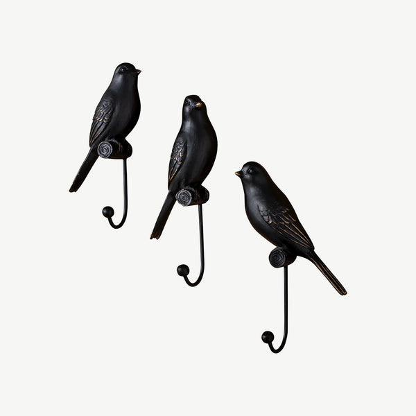 Avery Resin Birds - Black (Set of 3)