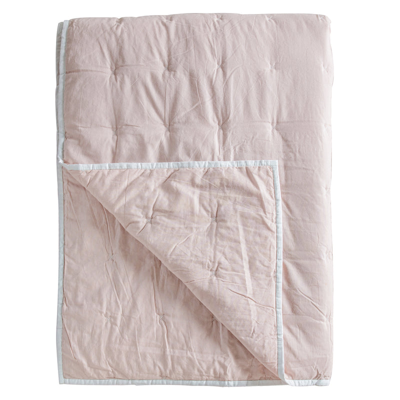 Cotton Stitch Bedspread - White Blush
