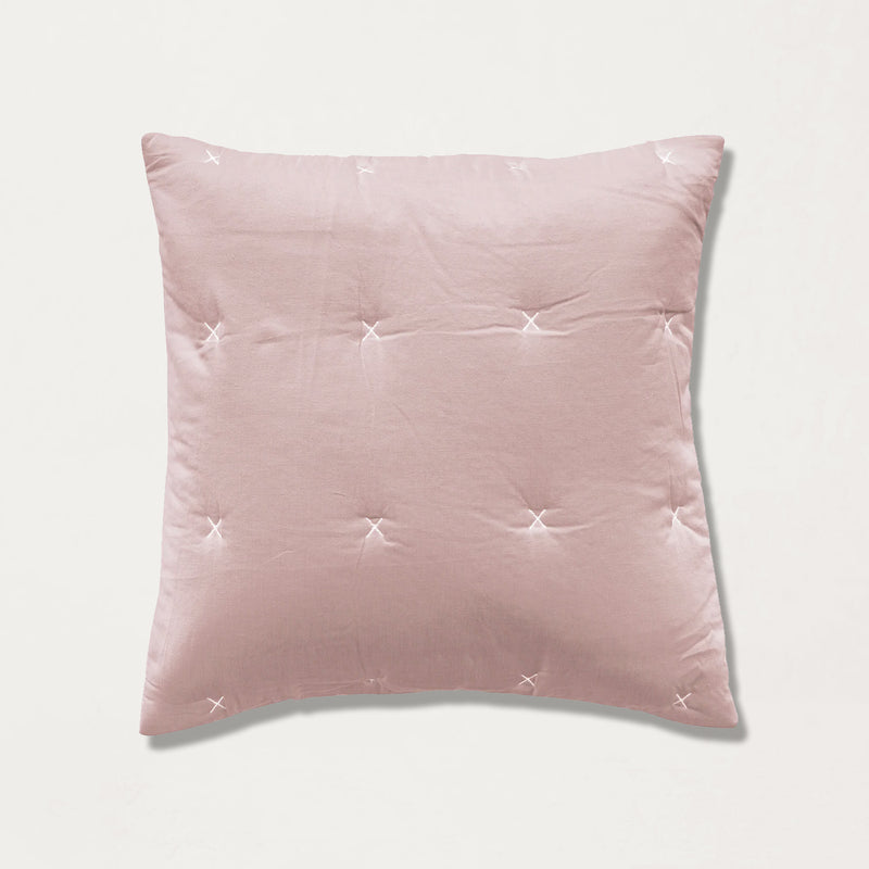June Cotton Cushion - White Blush