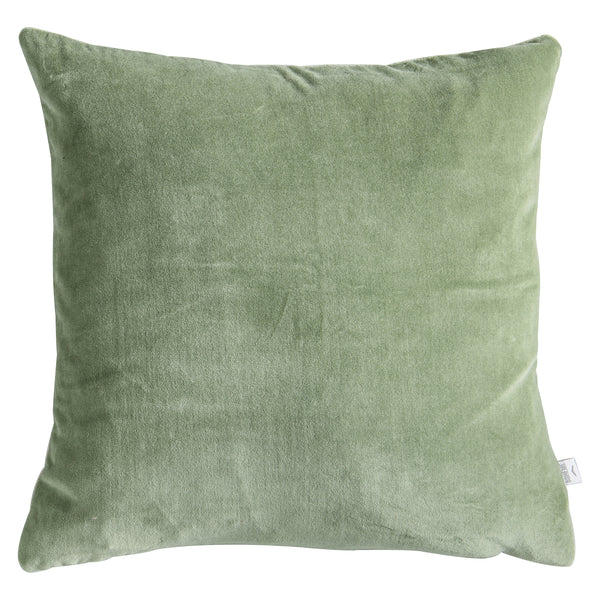 Cotton Velvet Cushion - Sage