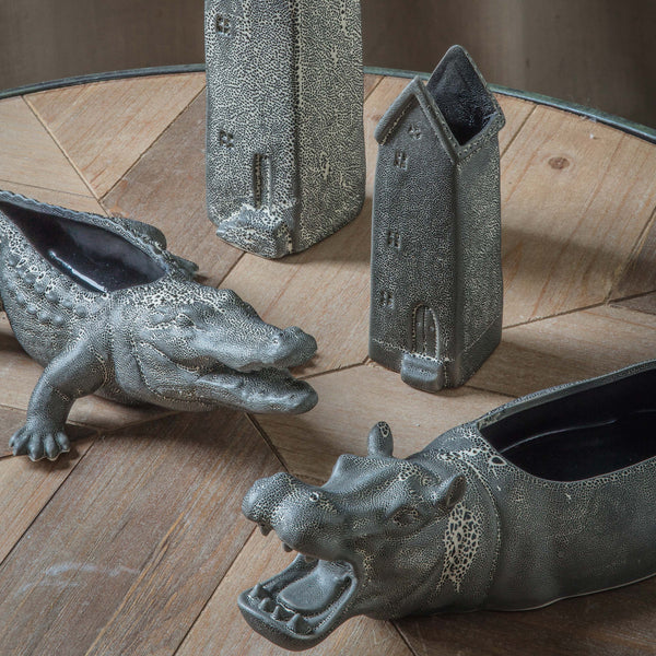 Crocodile Pot - Grey