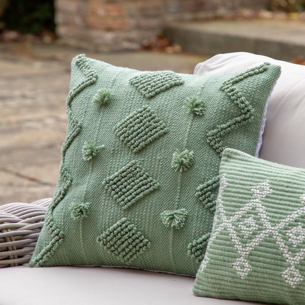Hora Textured Cushion - Green