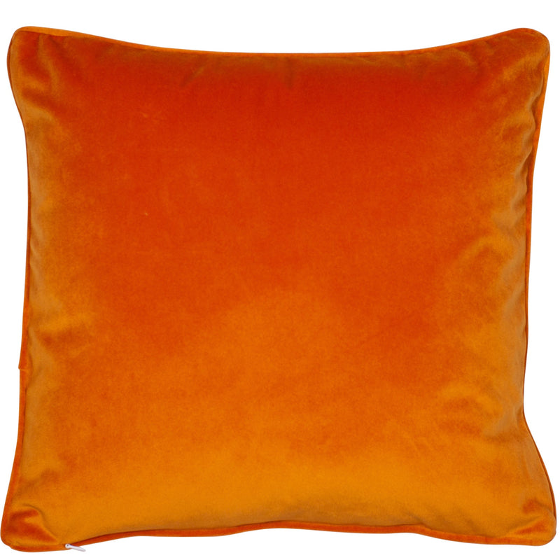 Matt Poly Velvet W.Piping Orange Cushion