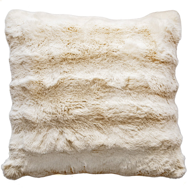 Extreme Soft Textured Cushion In Faux Rabbit Natural