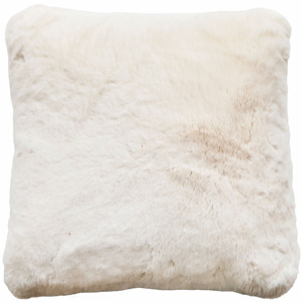 Luxury Faux Rabbit Cushion White