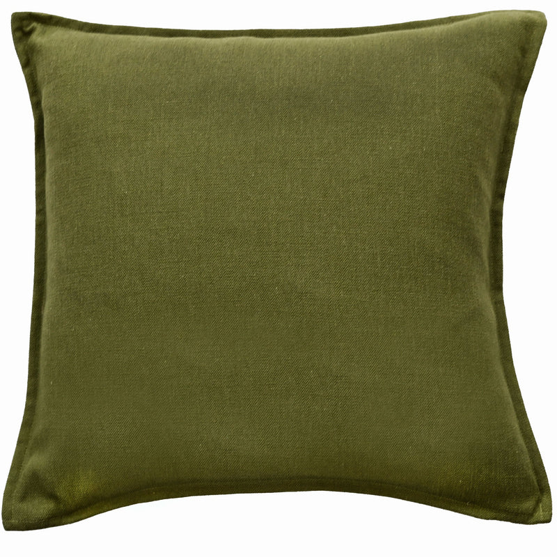 Poly Linen Mix With Flange Olive