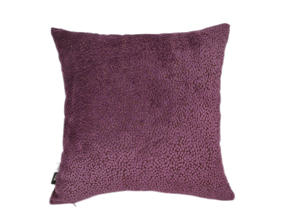 Cut Velvet Dots In Aubergine Cushion