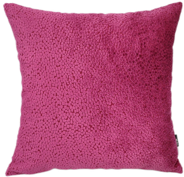 Cut Velvet Dots In Fuschia Cushion