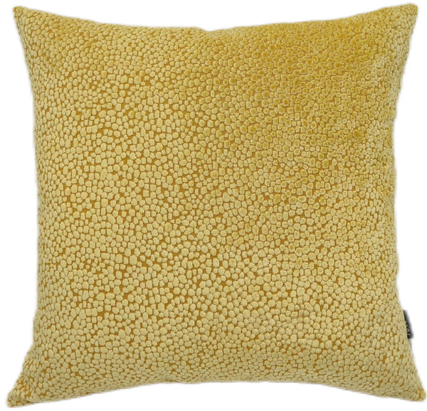 Cut Velvet Dots In Gold Cushion
