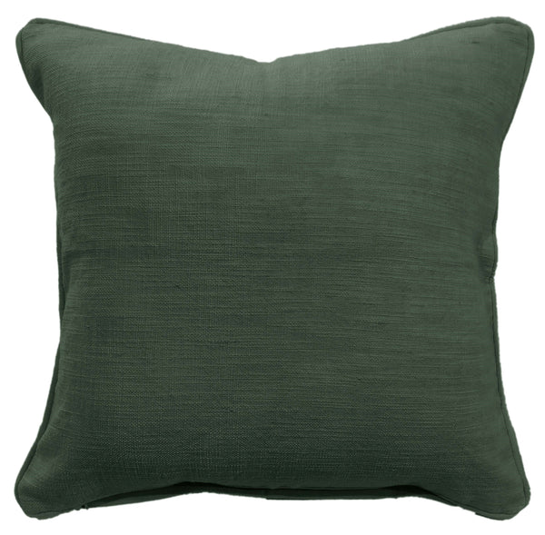 Plain Slub Texture Green Cushion