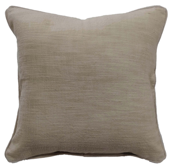 Plain Slub Texture Taupe Cushion
