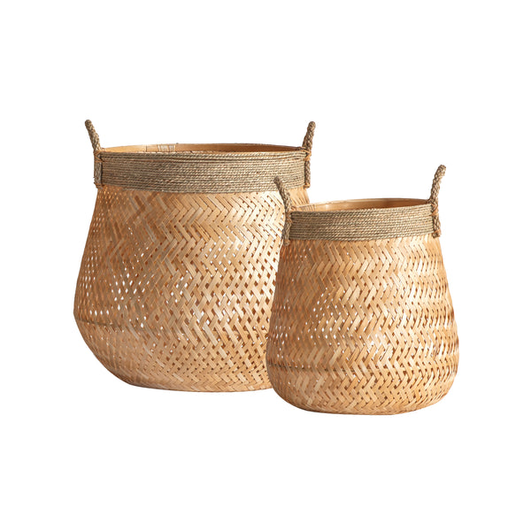 Mobi Bamboo Baskets - Natural (Set of 2)