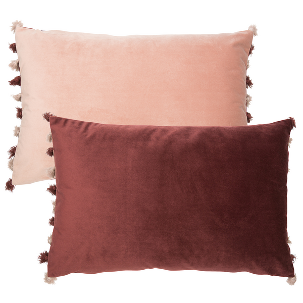 Nappa Blush & Aubergine Cushion
