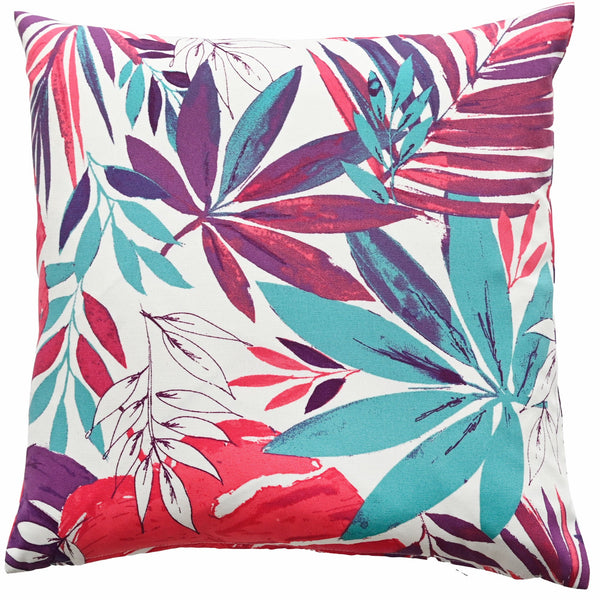 Outdoor Cushion Pink Leaves