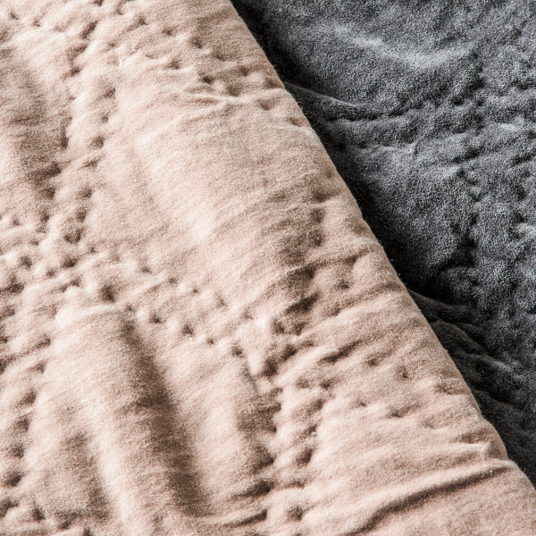 Quilted Cotton Velvet - Bedsp Blush