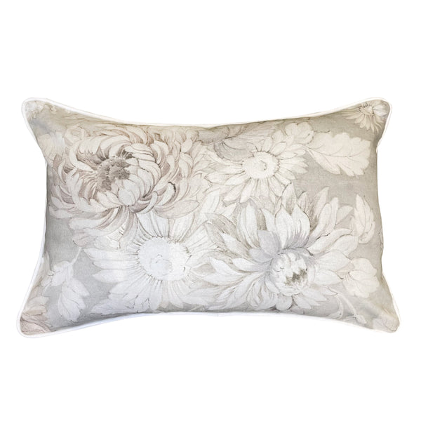 Bolonia Floral Taupe With Stripe Reverse Cushion