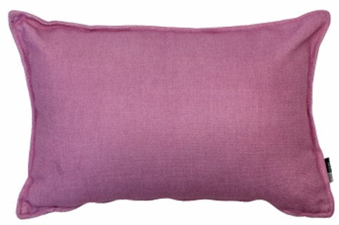 Faux Linen Pink Cushion With Flange