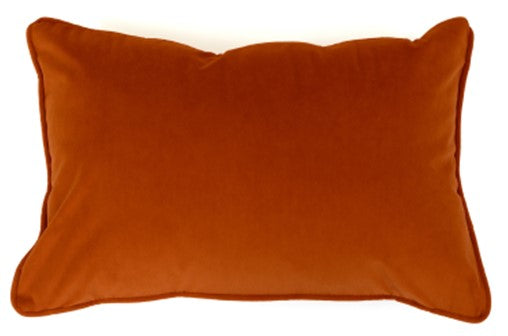 Matt Poly Velvet W.Piping Orange Cushion