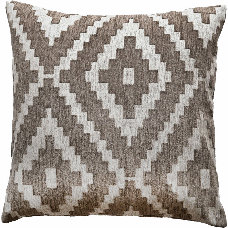 Aztec Jaquard Taupe Cushion