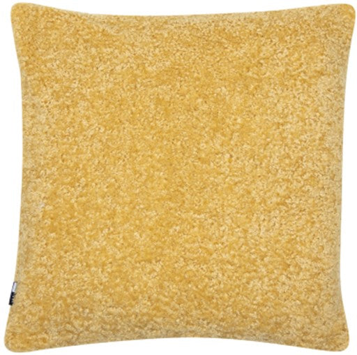 Textured Faux Fur Mustard Cushion