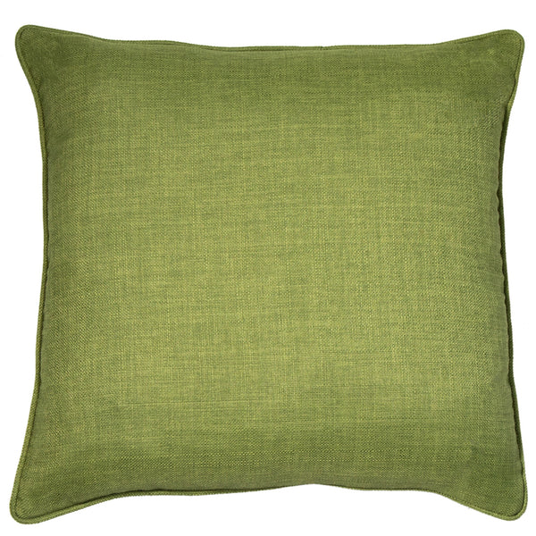 Textured Faux Linen Piped Linen Green