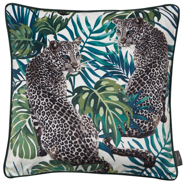 Printed Leopards In Jung Scene Cushion