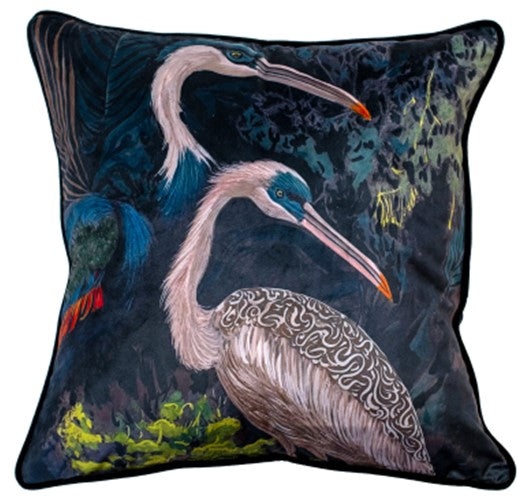 Colourful Cranes Print Cushion