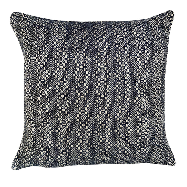 Cotton Textured Woven Cushion Navy