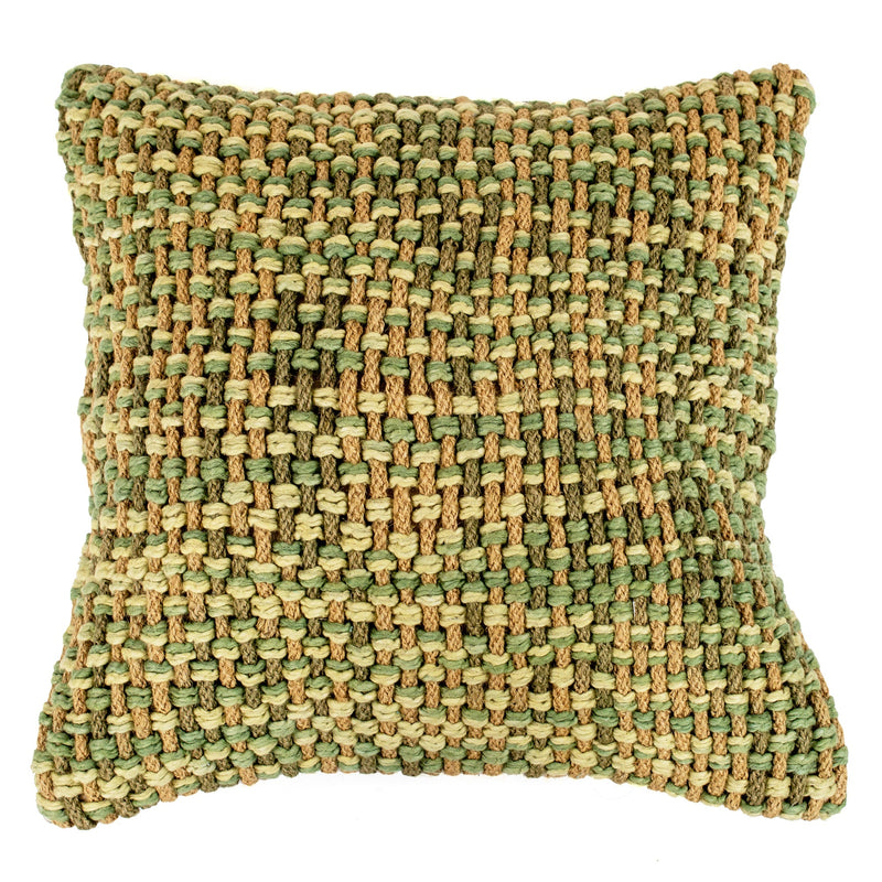 Hand Woven Olive Cross Over Cushion