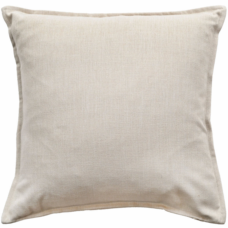 Poly Linen Mix With Flange Ivory Cushion