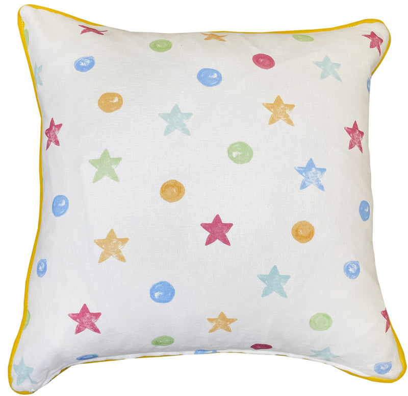 Childrens Transport Print With Starry Reverse Cushion