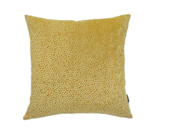 Cut Velvet Dots In Gold Cushion