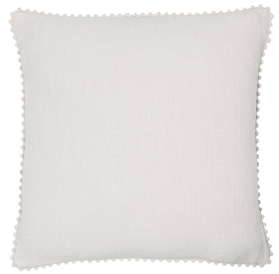 Linen Pom Pom Cushions Silver