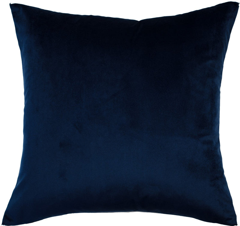 Abstract Printed Lines On Linen Navy Cushion