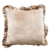 
    		Frill Cotton Velvet Cushion Mink
    		