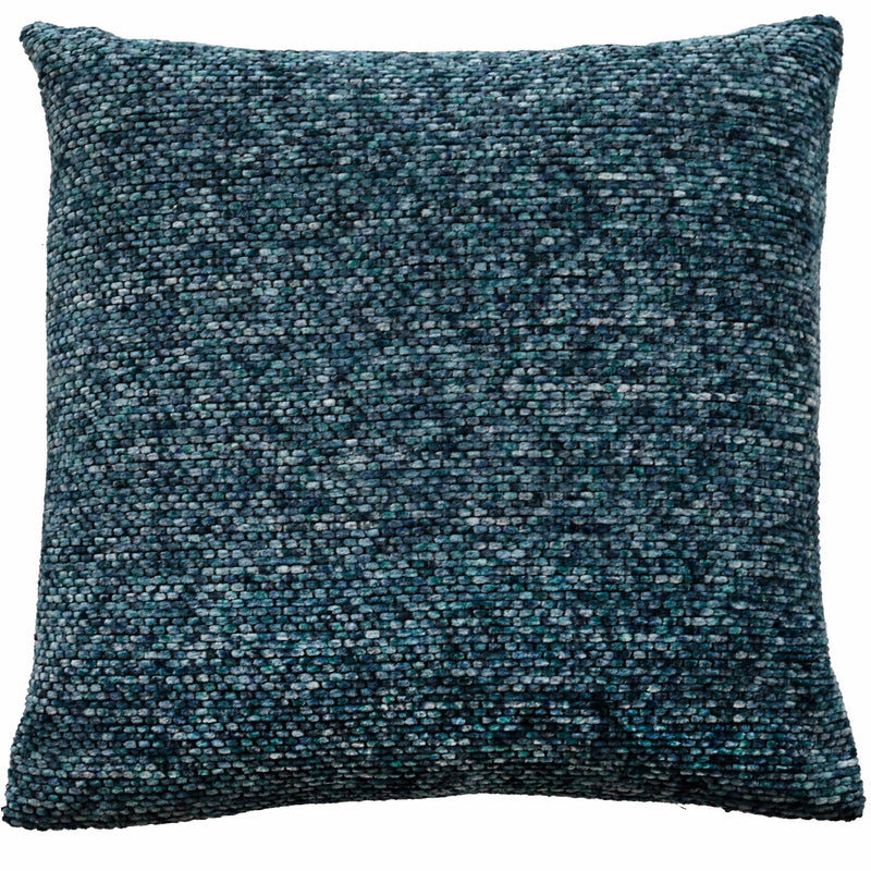 Ombre Chenille Squares With Velvet Bk Blue Cushion