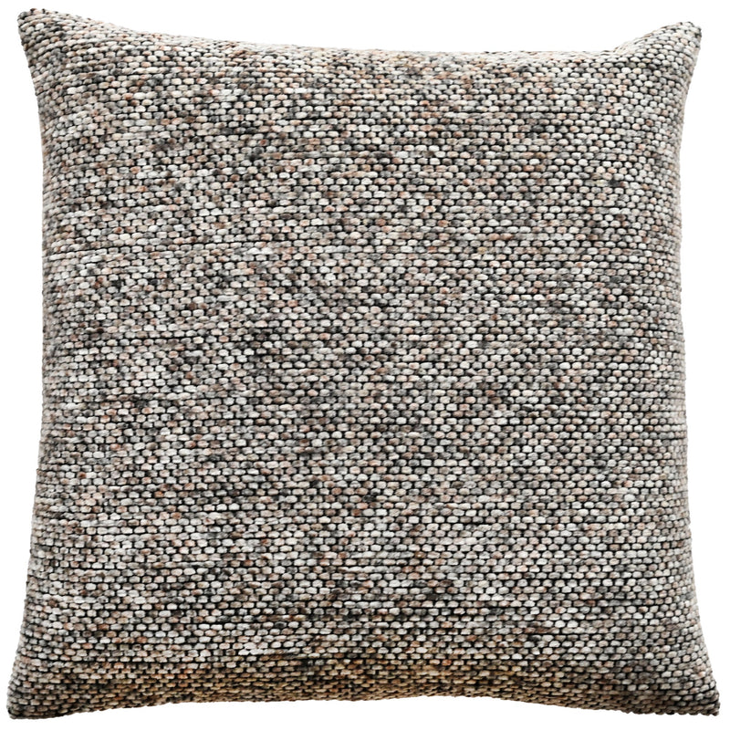 Ombre Chenille Squares With Velvet Bk Taupe Cushion