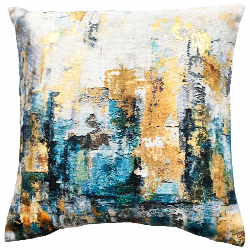 Abstract Design With Foil Print Cushion