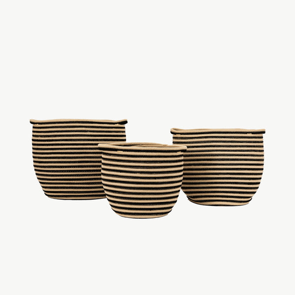 Striped Baskets Set of 3