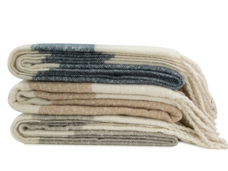 Faux Mohair Stripe Ivory/Taupe