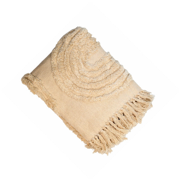 Cotton Tufted Throw Natural