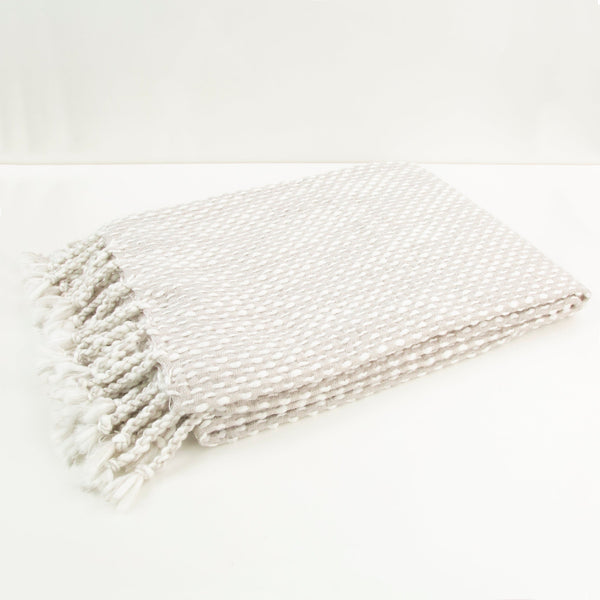 Raindrop Effect Throw Ivory/Silver