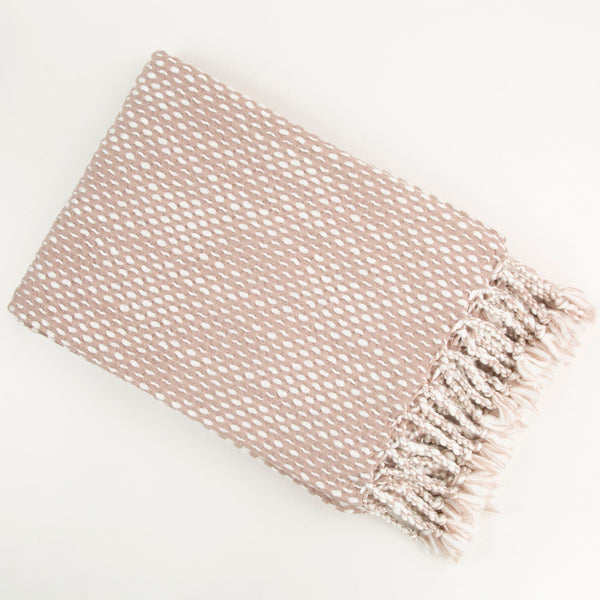 Raindrop Effect Throw Ivory/Taupe
