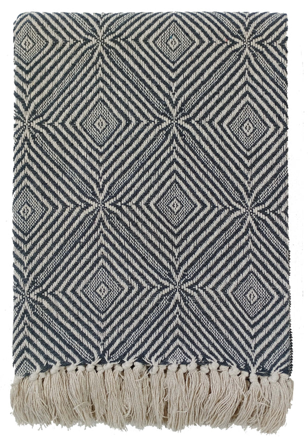 Diamond Pattern Recycled Yarn Black